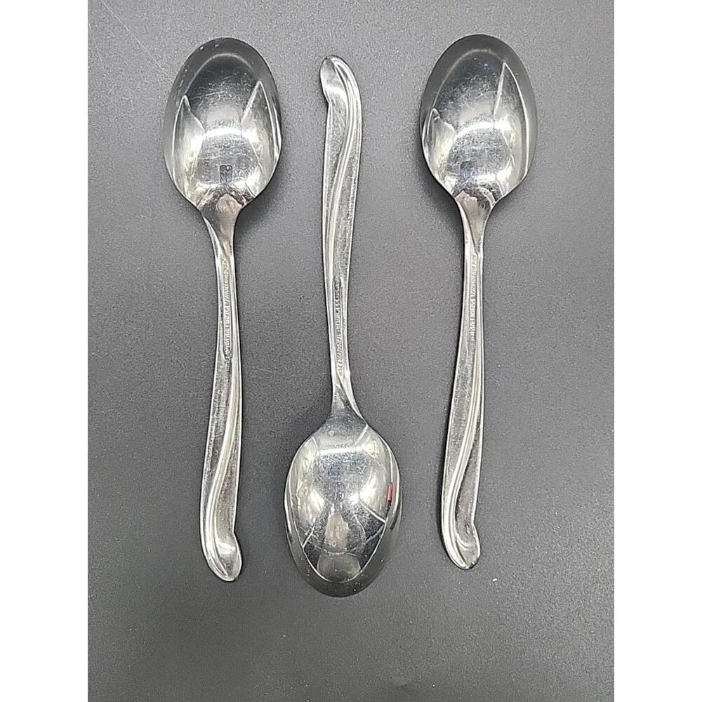 10pcs-International Stainless Flatware 3 Soup 4 Tea Spoons 3 Forks